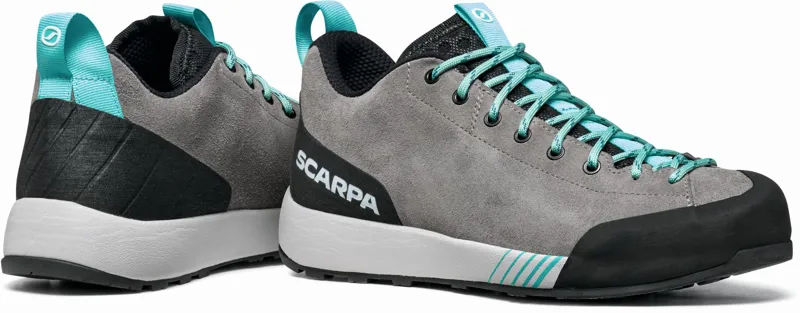 Scarpa Womens Gecko Shoes - Midgray-Aqua-3